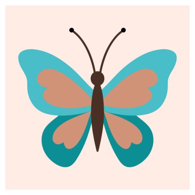 Kelebek basit vektör çizimi