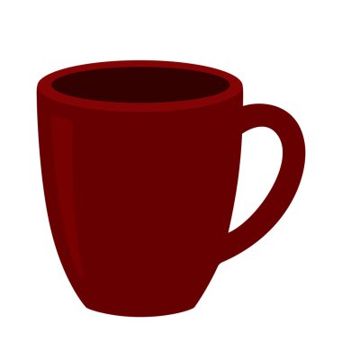 Kavisli saplı vektör illüstrasyonlu kupa