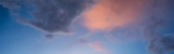 web banner twilight sky with cloud in summer season