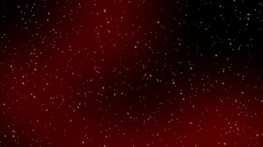 Kırmızı arkaplanda yağan kar animasyonu. Noel geleneği ve kutlama konsepti dijital olarak oluşturulmuş video.
