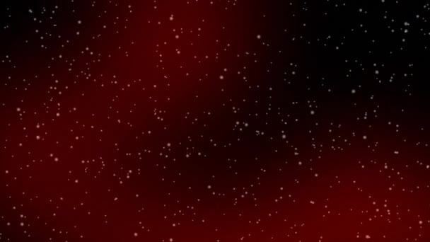Animazione Neve Che Cade Sfondo Rosso Natale Natale Tradizione Concetto — Video Stock