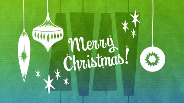 Ψηφιακά Κατασκευασμένο Από Χαρούμενα Χριστούγεννα Κείμενο Χριστουγεννιάτικη Διακόσμηση — Αρχείο Βίντεο