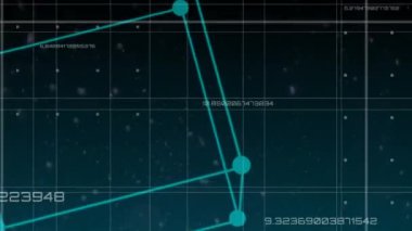 Geometrik arayüz ekranı 4k 'nin dijital olarak oluşturulmuş videosu