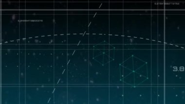 Geometrik arayüz ekranı 4k 'nin dijital olarak oluşturulmuş videosu