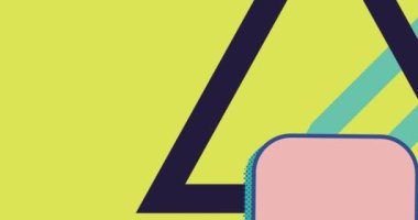 Yeşil arkaplan üzerinde çiçek simgeleri ve şekillerinin canlandırılması. Soyut arkaplan ve dijital arayüz kavramı dijital olarak oluşturulmuş video.