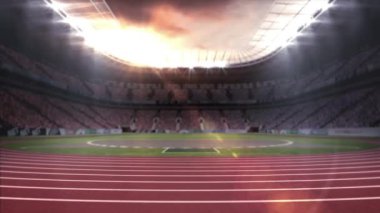 Seyirci 4k ile dijital olarak oluşturulan spor stadyumu videosu