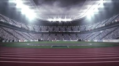 Seyirci 4k ile dijital olarak oluşturulan spor stadyumu videosu
