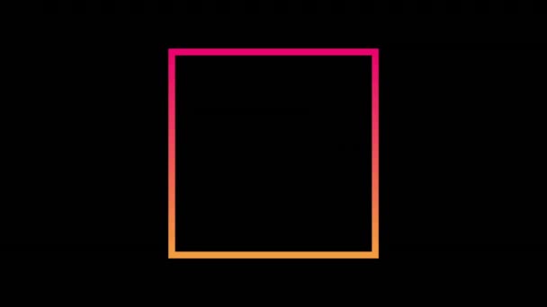Digitally Generated Video Colored Square Line — Stock Video