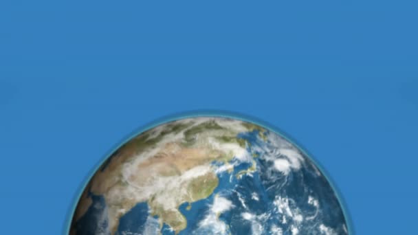 Цифрове Згенероване Відео Землі Синім Тлом — стокове відео