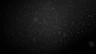 Siyah zemine düşen kar animasyonu. Noel, kış ve kutlama konsepti dijital olarak oluşturuldu.