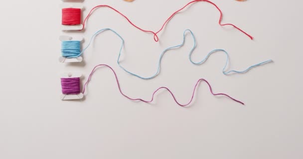 배경에 자수품 모양의 영상이다 바느질 바느질 바느질 창의력 — 비디오