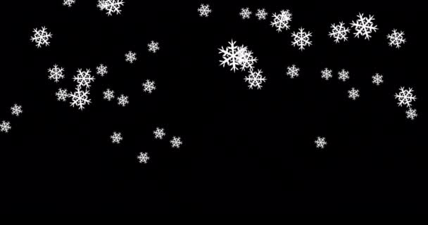 Animacja Padającego Śniegu Mają Święte Wesołe Boże Narodzenie Tekst Boże — Wideo stockowe