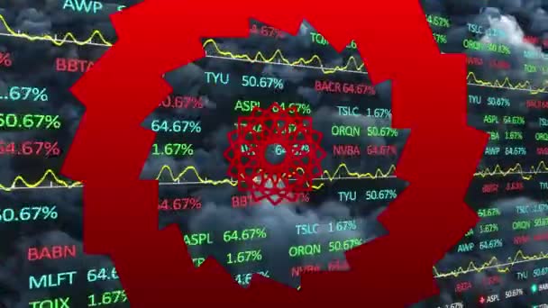 Animace Statistiky Zpracování Finančních Údajů Globální Koncepce Podnikání Financí Zpracování — Stock video