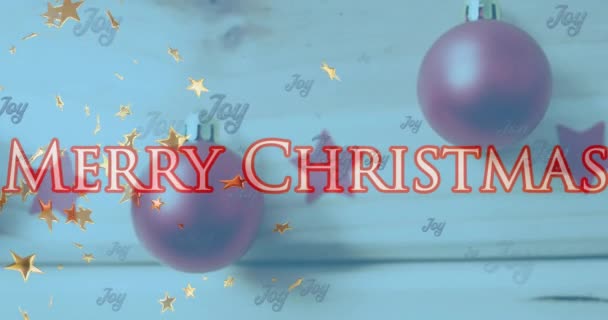 Deze Video Een Digitale Animatie Van Zin Vrolijk Kerstfeest Geschreven — Stockvideo