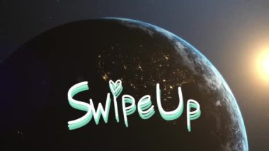 Metni tüm dünyaya yayma animasyonu. Küresel iş ve dijital arayüz kavramı dijital olarak oluşturulmuş video.