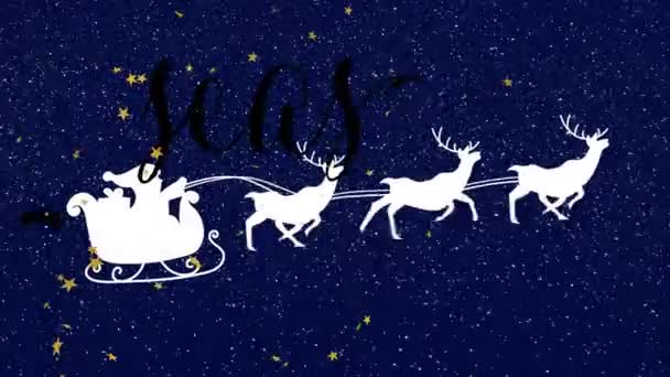 크리스마스 애니메이션 내리는 클라우스 크리스마스 전통적 디지털 비디오 — 비디오