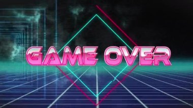 Oyunun animasyonu metin afiş üzerinde kare şekillere karşı ızgara ağı üzerinde pürüzsüz şablon şeklinde. Video oyunu arayüzü ve teknoloji kavramı