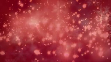 Kar yağarken kızakta Noel Baba 'nın canlandırması. Noel, kutlama ve dijital arayüz kavramı dijital olarak oluşturulmuş video.