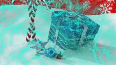 Şeffaf bir arkaplanda dalgalanan parlayan yeşil bir dijital ağ animasyonu. Bu animasyon bir Noel kutlamaları geleneği. Desen ve hareket konsepti dijital olarak üretilir.