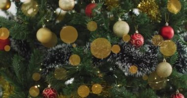 Bu video klipte, arka planda birden fazla sarı noktanın dijital animasyonuyla süslenmiş bir noel ağacı yer alıyor..  