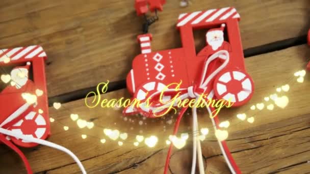 Toto Detailní Video Slavnostní Vánoční Zprávy Zelenou Obrazovkou Dekorace Ozdoba — Stock video