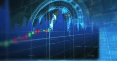 Siyah arka planda Avro sembolüyle tarama kapsamındaki finansal veri işleme animasyonu. Dijital olarak oluşturulan küresel finansman, bilgisayar ve dijital arayüz kavramı.