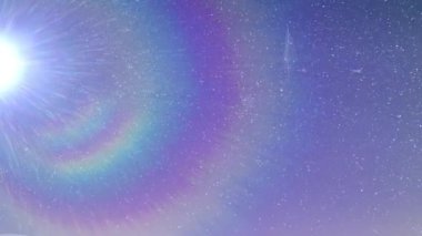 Işık noktasının üzerine düşen kar animasyonu. Noel, kutlama ve dijital arayüz kavramı dijital olarak oluşturulmuş video.