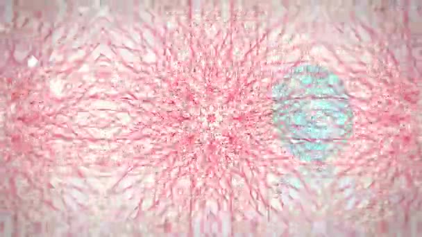Animación Bucle Rojo Patrón Mandala Contra Fondo Blanco Generado Digitalmente — Vídeo de stock