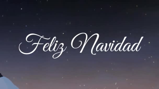 Feliz Naval Dad Christmas 애니메이션은 내리는 인사말이다 크리스마스 디지털 비디오 — 비디오