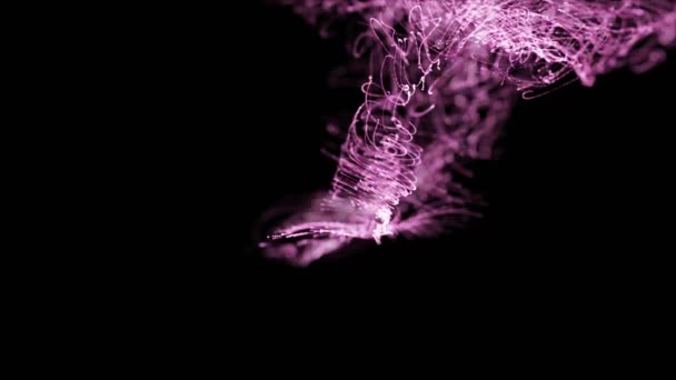 Анімація Фіолетових Рухомих Лазерних Ліній Чорному Тлі Фон Колір Концепція — стокове відео