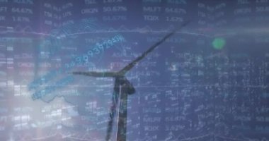 Bu, borsa numaraları ve grafikleriyle borsada fiyatların yükseldiğini ve düştüğünü gösteren bir animasyon.