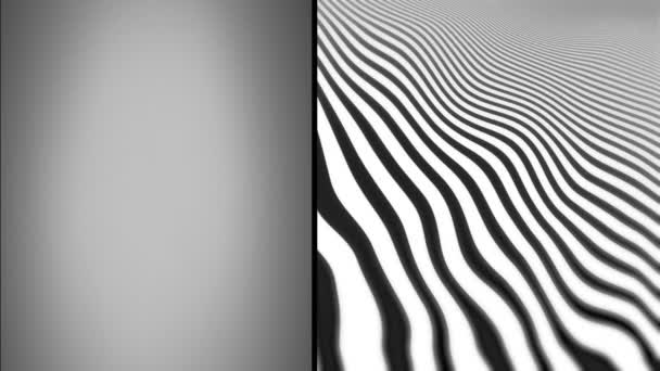 陰陽のシンボルと灰色の背景に線のアニメーション 要約背景 パターン 動きの概念デジタル生成されたビデオ — ストック動画