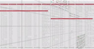 Beyaz arka planda veri işleme animasyonu. Küresel iş, finans ve dijital arayüz kavramı dijital olarak oluşturulmuş video.
