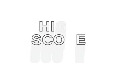 Yeşil arkaplanda yüksek skorlu metin ve noktaların animasyonu. Geçmişe dönük gelecek ve dijital arayüz kavramı dijital olarak oluşturulmuş video.