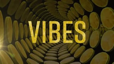 Şekiller üzerinde titreşimlerin animasyonu. Geçmişe dönük gelecek ve dijital arayüz kavramı dijital olarak oluşturulmuş video.