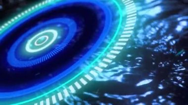 Kapsam taraması ve veri işleme animasyonu. Küresel hesaplama, dijital arayüz ve veri işleme kavramı dijital olarak oluşturulmuş video.