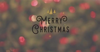 Yılbaşı tebriklerinin animasyonu Noel ağacı üzerinden yazılır. Noel, şenlik, kutlama ve gelenek konsepti dijital olarak oluşturuldu.