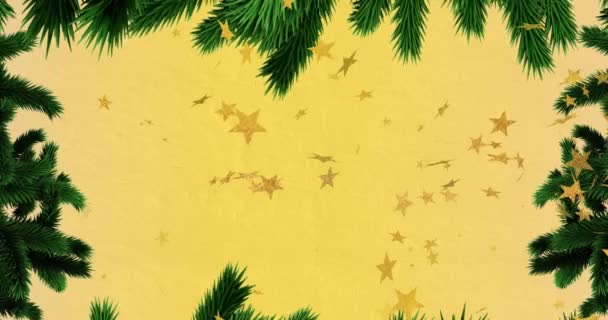 Animation Joyeux Texte Noël Sur Des Décorations Noël Célébration Concept — Video