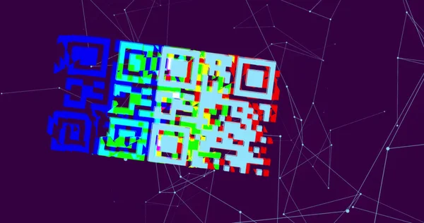 Imagen Del Código Que Parpadea Escaneo Procesamiento Datos Interfaz Digital — Foto de Stock