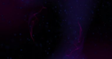 Siyah arka plandaki şekillerin üzerindeki DNA iplikçiklerinin animasyonu. Küresel bilim, teknoloji ve dijital arayüz kavramı dijital olarak oluşturulmuş video.