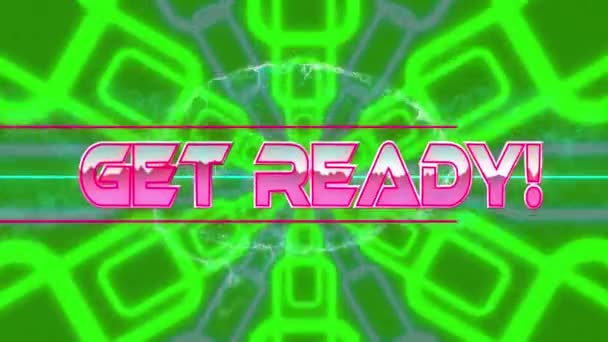 Animacja Gotowego Tekstu Nad Ikoną Ludzkiego Mózgu Przeciwko Neonowym Zielonym — Wideo stockowe
