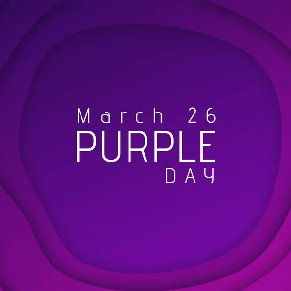 紫色の背景にパターン上の紫色の日のテキストの構成 紫の日とてんかんの意識の概念は デジタル画像を生成 — ストック写真