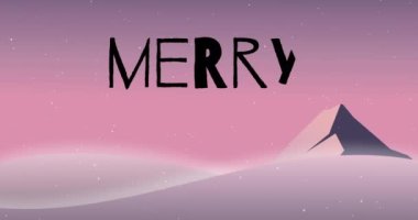 Noel kutlamalarının animasyonu, Noel Baba 'yla birlikte kış sahnesinde mesajlaşıyor. Noel, şenlik, kutlama ve gelenek konsepti dijital olarak oluşturuldu.