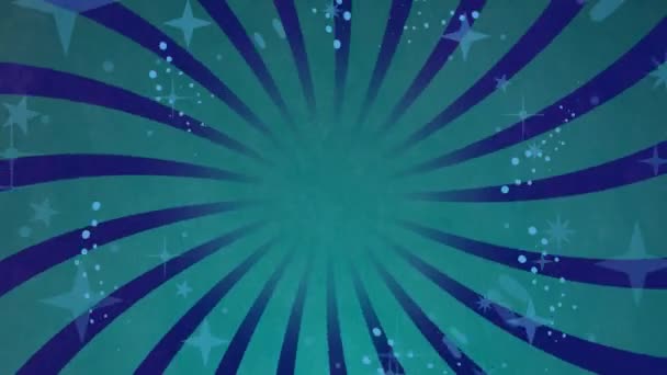 Animacja Gwiazd Nad Paskami Zielonym Tle Streszczenie Koncepcji Tła Wzorca — Wideo stockowe