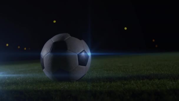 Animación Punto Luz Azul Sección Baja Del Jugador Fútbol Masculino — Vídeos de Stock