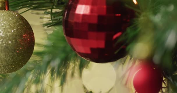 Yılbaşı Kutlamalarının Animasyonu Noel Baba Noel Süslemeleri Üzerine Yazıldı Noel — Stok video