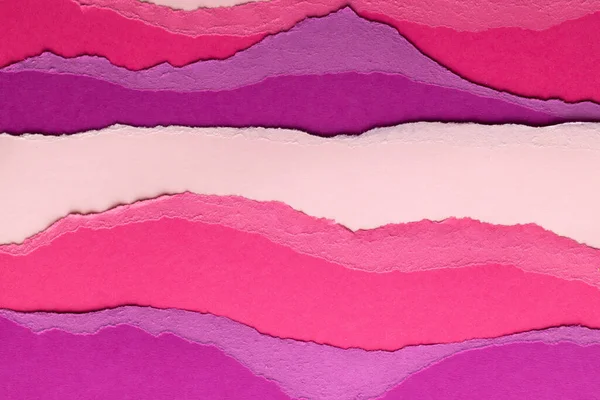 Découpé Des Morceaux Papier Coloré Avec Espace Copie Texture Abstraite — Photo