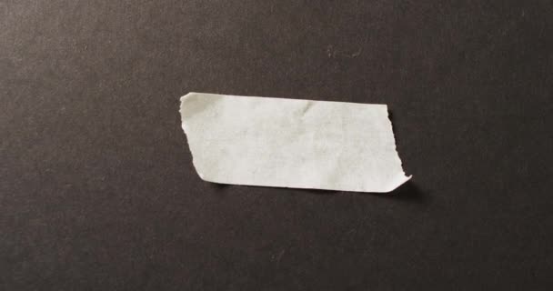 Βίντεο Από Κοντινό Πλάνο Λευκού Χαρτιού Μαύρο Φόντο Έννοια Χαρτιού — Αρχείο Βίντεο