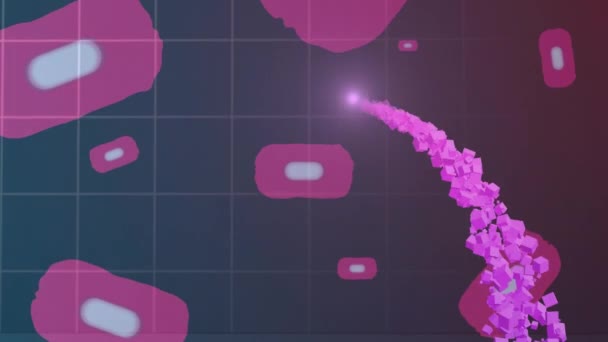 사고하는 사람의 애니메이션 유전적 추상적 그래픽 인터페이스에 합니다 디지털 박테리아 — 비디오