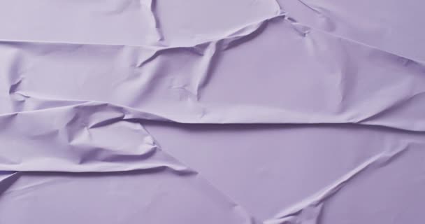 Video Närbild Violett Veckat Tyg Med Kopieringsutrymme Tyg Textur Och — Stockvideo
